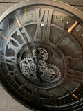 Duży zegar ścienny szary 66 cm